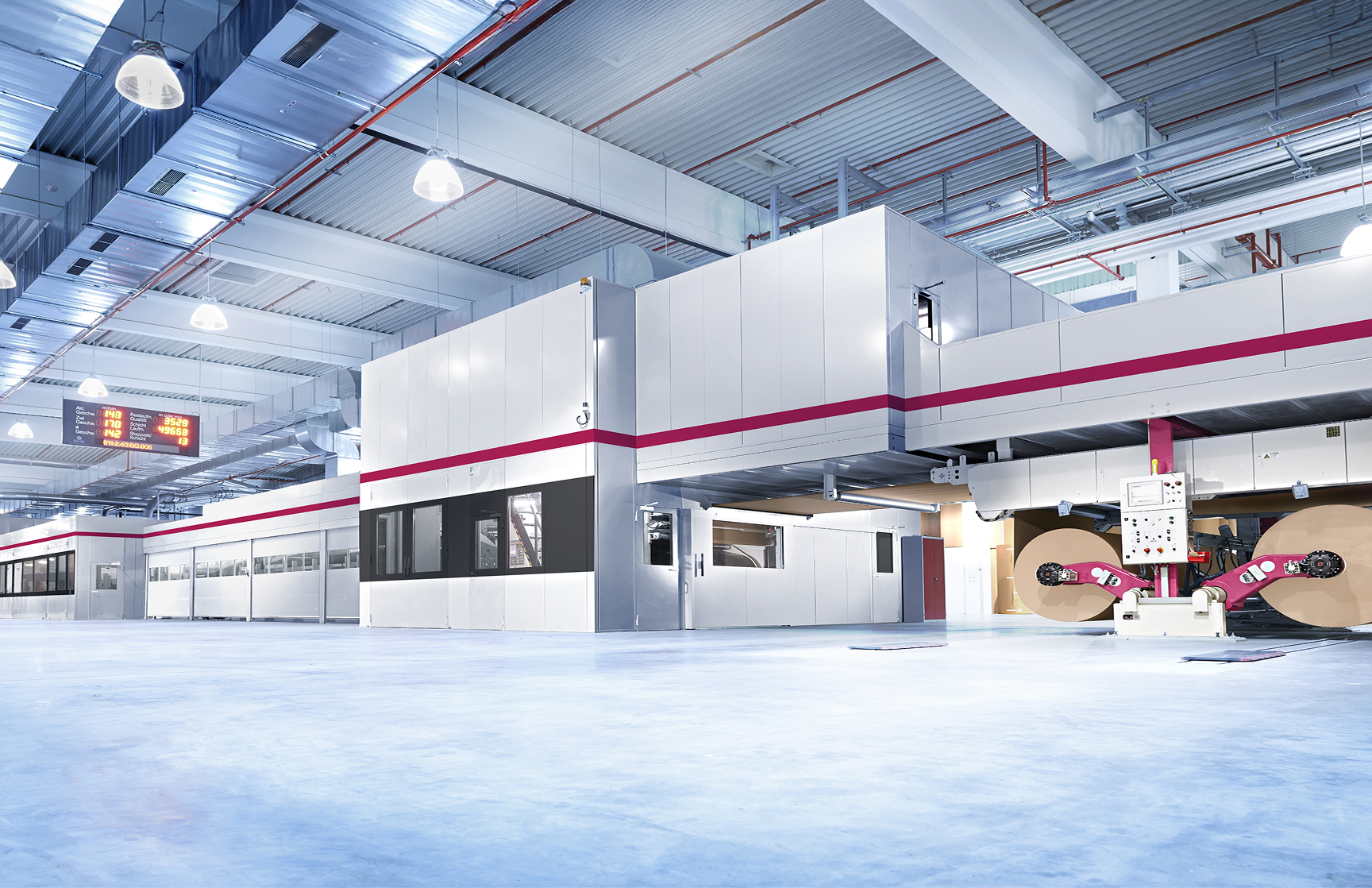 Noise enclosures for corrugator line